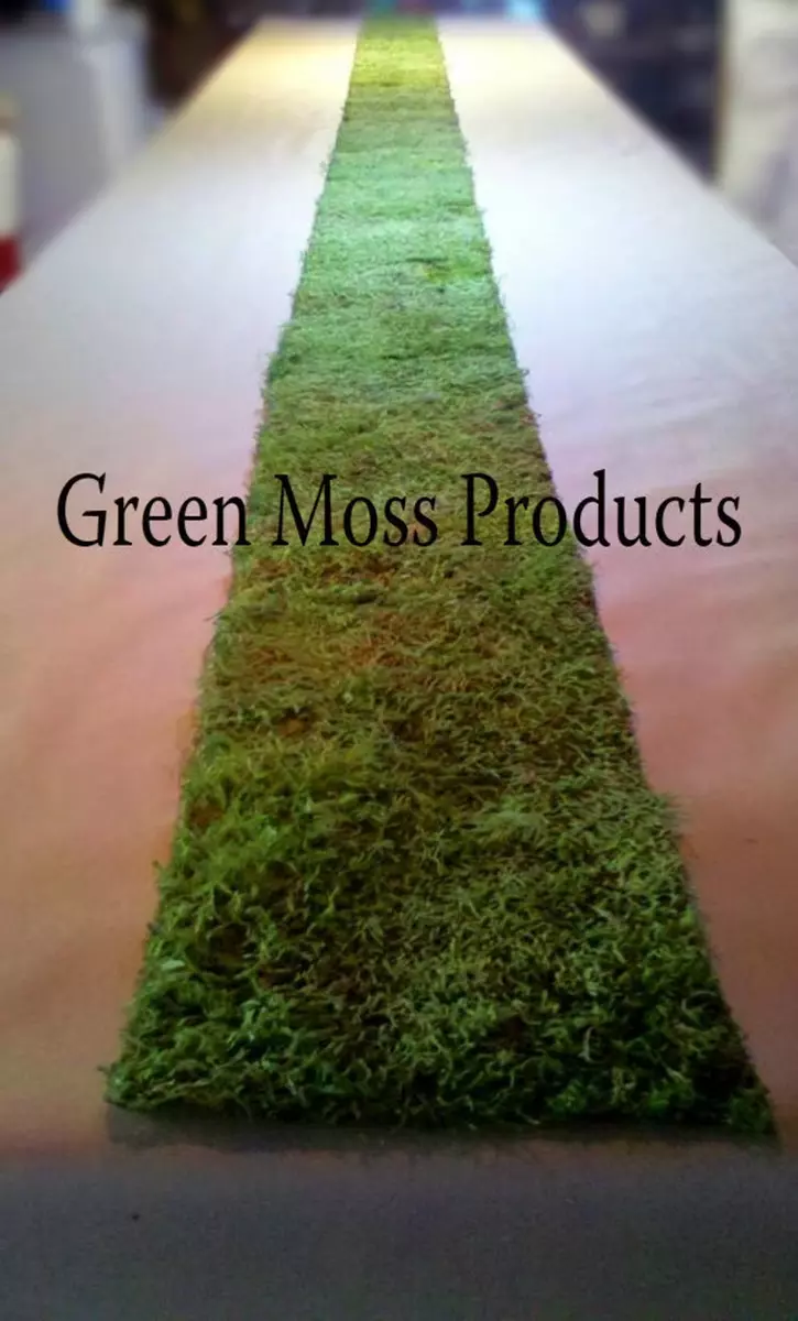 Moss table runner moss mat preserved moss mat for garden wedding party  decor