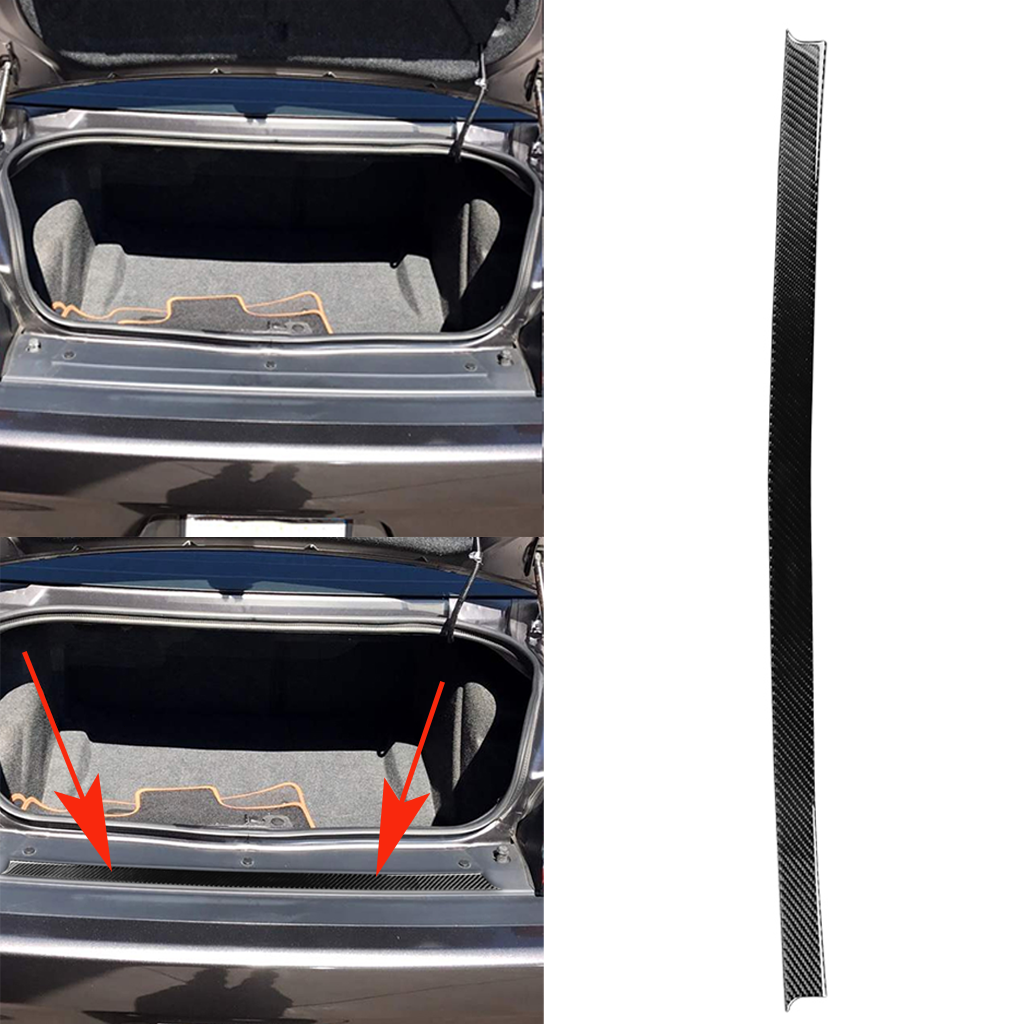 Real Carbon Fiber Rear Trunk Car Rear Bumper Trim For Dodge