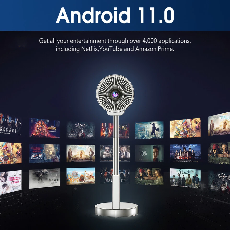 4K проектор Smart Netflix 12000LMS 1080P 5G WiFi Bluetooth видео домашнего кинотеатра - Изображение 3 из 4