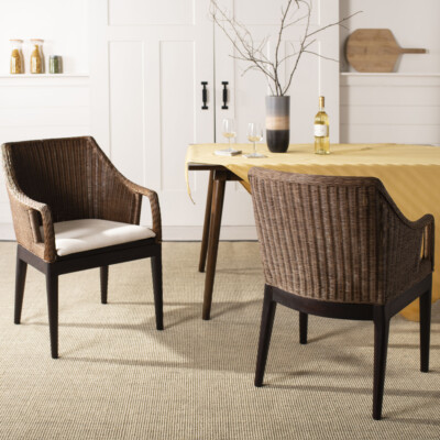SAFAVIEH Enrico Arm Chair | Brown |