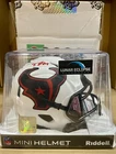 Tank Dell Autographed Houston Lunar Eclipse Mini Football Helmet - JSA (Red Ink)