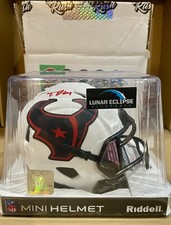Tank Dell Autographed Houston Lunar Eclipse Mini Football Helmet - JSA (Red Ink)