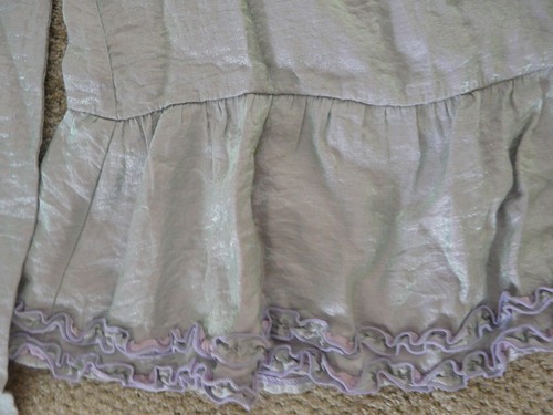 JOHNNY MARTIN HALTER DRESS RUFFLED HEM IRIDESCENT LAVENDER COLOR SIZE 9 - Picture 3 of 7