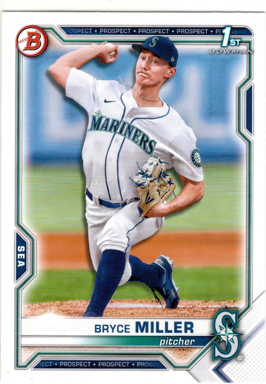Bryce Miller Seattle Mariners 2021 Bowman Draft 1st Bowman