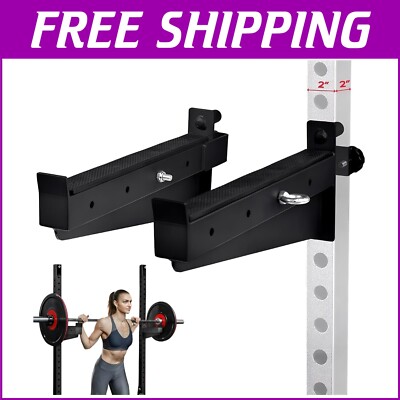 Adjustable Spotter Arms Attachments - Secure 1000 lbs Capacity for Power Cages=#