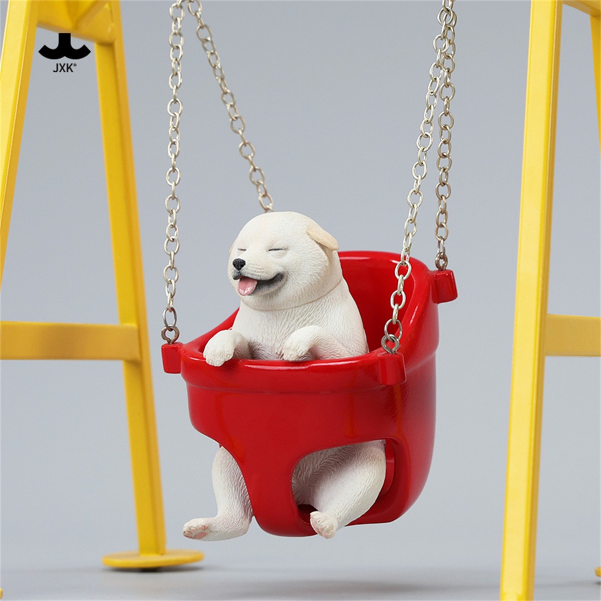 JXK 1:6 Shiba Inu Figurine On The Swing 2.0 Model Cute Dog JXK 1:6 Shiba Inu Figurine On The Swing 2.0 Model Cute Dog