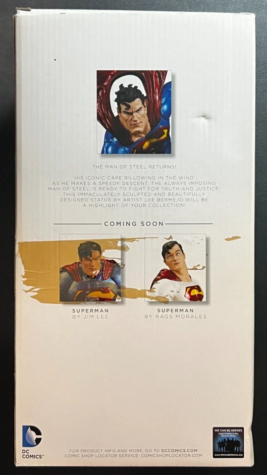 Estatua de Superman El Hombre de Acero de DC Collectibles por Lee Bermejo ¡NUEVA EN CAJA! Foto 3 de 4