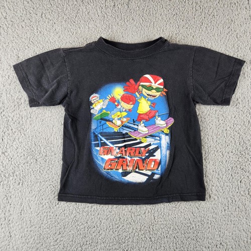 Vintage Rocket Power Shirt Youth Medium Gnarly Grind Nickelodeon 2001 Cartoon 00