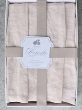 Classic Vintage Nursey Just Born 100% Linen Blush Pink Crib Ruffle 16" Skirt $90