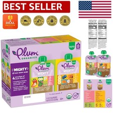 Delicious Organic Toddler Food Variety Pack - 8 Pouches, Perfect for On-the-Go