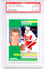 PSA 10....RC.....1991-92 1991 Nicklas (Niklas) Lidstrom Pinnacle #320, Gem Mint
