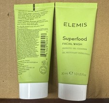 Elemis Superfood Facial Wash Prebiotic Gel Cleanser 30ml Travel Size NEW SEALED