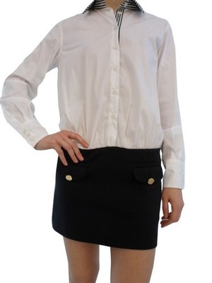 Frankie Morello White Dress MPN ETM528 Size 40 IT 42 IT