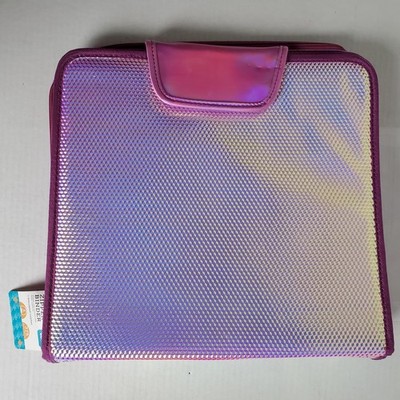 BAEKGAARD folio/planner/organizer 7x10'' zip around faux leather purple/red
