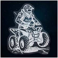 'Amphibious ATV 4 Wheeler' Static Window Clings / Stickers (WC045987)