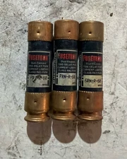 Fusetron FRN-R-60 60Amp Fuse - Time Delay Current Limiting RK5 250V (Lot of 3)
