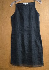 Hannah Hardy, little black cocktail dress, polyester with lacy top layer Size 6