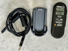 Olympus DS-330 Digital Voice Recorder USB CR1 Cradle Cable Tested Working Good