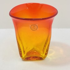 Ryukyu Okinawa Amberina Triangular Glass Vase...