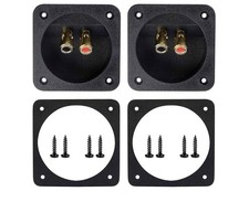 Speaker Terminal Plate Binding Post Pair 80mm x 80mm 4mm Hole Diameter