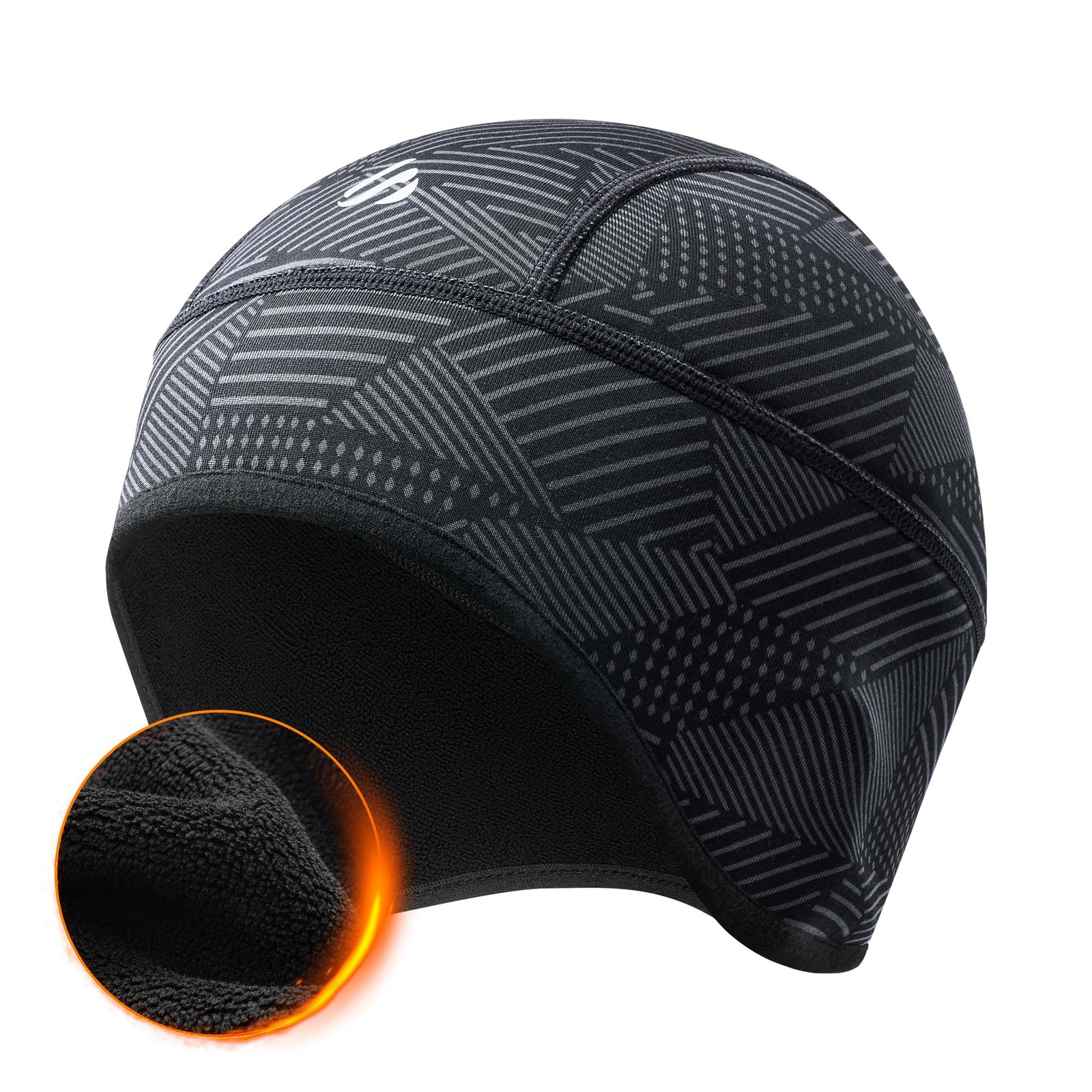 Thermal Fleece Winter Helmet Liner Skull Cap for Cycling Running