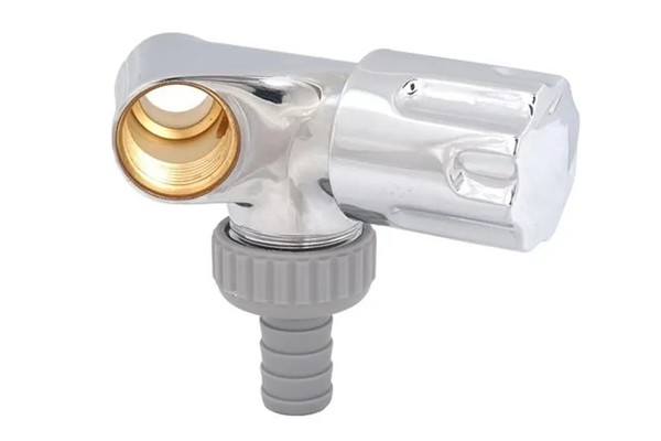 JS Nebenanschlussventil, Schlauchverschraubung, Designgriff, DN15, 1/2'',-image