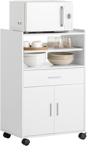 Awoyep Carrello Da Cucina Con Ruote 3 Livelli Bianco – Multifunzionale, Sottile E Portatile Per Casa E Ufficio