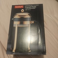 Bodum Chambord Clásica Prensa Francesa 8 Tazas Cafetera Cobre 1L 34oz Nueva en Caja