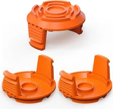 3 Pack Trimmer Replacement Spool Cap Cover for Worx,Compatible Orange 