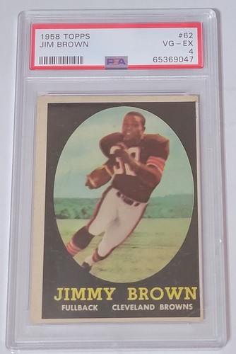 1958 Topps JIM BROWN RC PSA 4 VG-EX Cleveland Browns Hall Of Fame VINTAGE GOAT