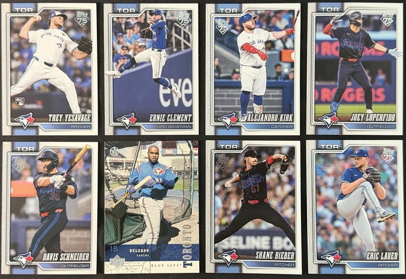 ⚾ 2025 Topps Toronto Blue Jays 13-Card Lot Kirk Schneider Loperfido RC Rookie