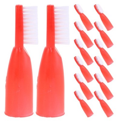  100 Pcs Sicherheitszahnbürste Mini-zahnbürsten Pflegende Fingerzahnbürste