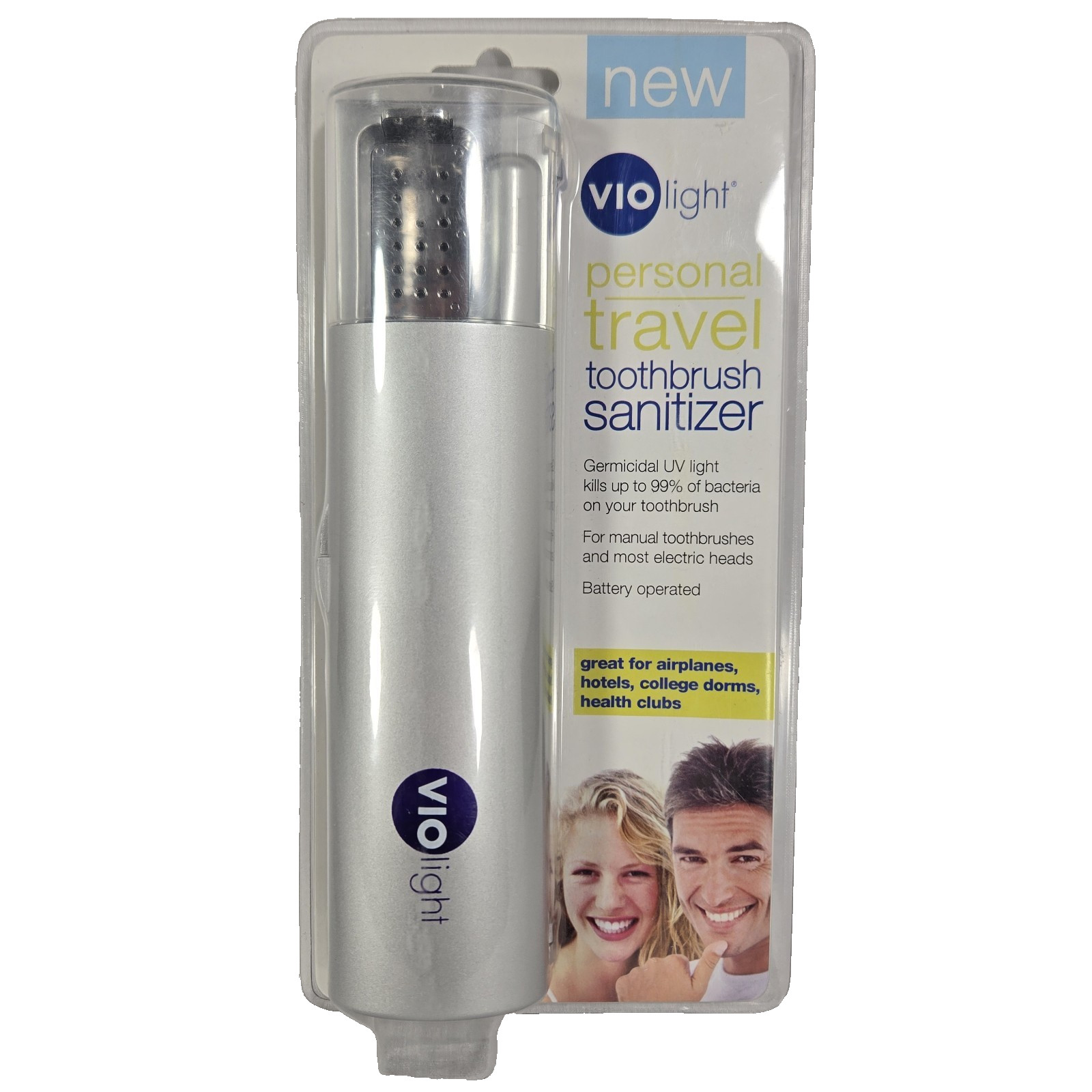 VioLight Travel UV Toothbrush Sanitizer Case Portable Germic