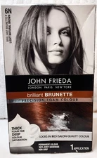 John Frieda 6N Light Natural Brown brilliant Brunette Precision Foam Hair Colour