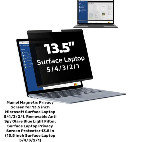 Mamol 13.5" Magnetic Privacy Screen for Surface Laptop 1 2 3 4 5 Blue Light - 第 1/11 張圖片