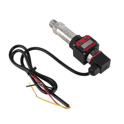 Pressure Sensor Air Water Sender Digital LCD Transmitter 0 10V DC24V(0 500Kpa )