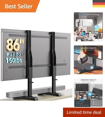 Höhenverstellbarer TV Ständer für 24-86 Zoll Fernseher, max. 60 kg, VESA 800x600