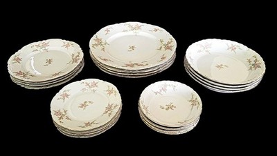 Vintage TK Thun NORMANDIE 20 Piece Svc For 4 Floral Dinnerware Czechoslovakia
