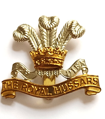 The Royal Hussars Mützenabzeichen Bi-Metall Schieber Hersteller Munition UK - Neu Metall