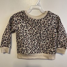 Garanimals Girls Tan Animal Print Crewneck Sweatshirt Size 18 months New