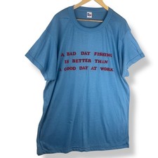 All Texas T's Fishing Shirt Mens Size 3X USA Made Vintage Single Stitch 80s 90s