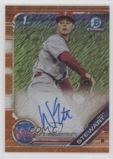 2019 Bowman Orange Shimmer Refractor 10/25 Will Stewart #CPA-WS Auto 0eo6