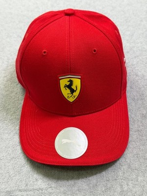 Brand New Puma Ferrari Adjustable Red Baseball Cap Scuderia Logo, Puma Back Logo