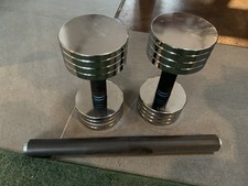 NorthDeer Dumbbell Weight Pair (2 x 10kg) + Barbell Adapter Bar