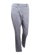 Tommy Hilfiger Women's Crosshatch Straight-Leg Trousers 0, Pebble