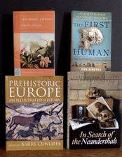 LOT of 4 Anthropology Pre-History Books, Neanderthals etc.