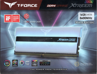 16GB RAM T-FORCE XTREEM ARGB White 16GB Kit (2x8GB) 3600MHz CL18-22-22 DDR4 Neu