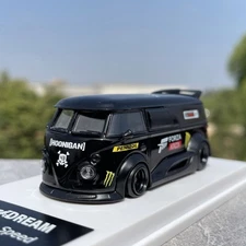 Rare Black 1:64 Volkswagen VW T1 Microbus Diecast Metal Alloy Model Car