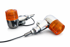 Retro Mini Frecce Cromate 1 Paio (2pz) ECE ad esempio per Kawasaki W650, W800