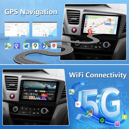 For Honda 2006-2015 Wireless Carplay Car Stereo Radio Navi WiFi GPS w/Cam - Picture 62 of 69